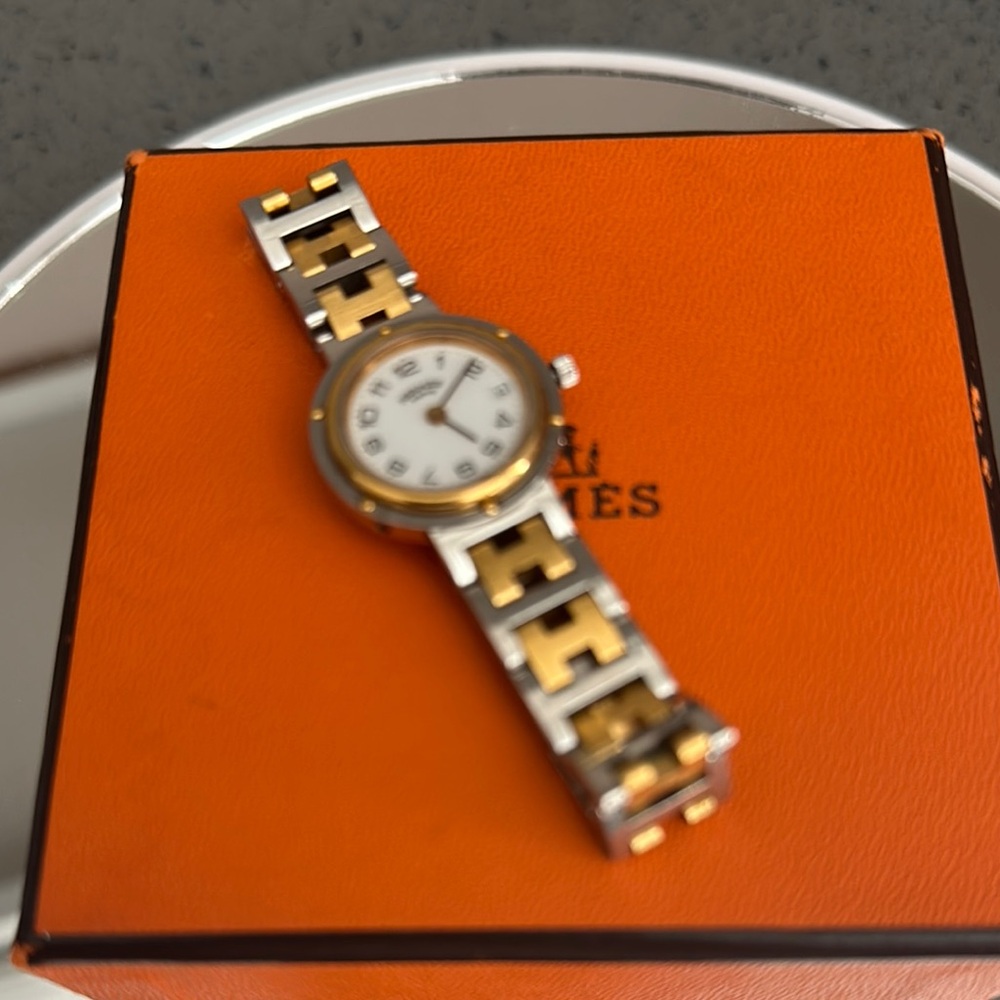 Hermès Gold and Silver Watch